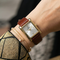 Daniel Klein Premium Dark Red Leather Watch for Women DK.1.14112-5
