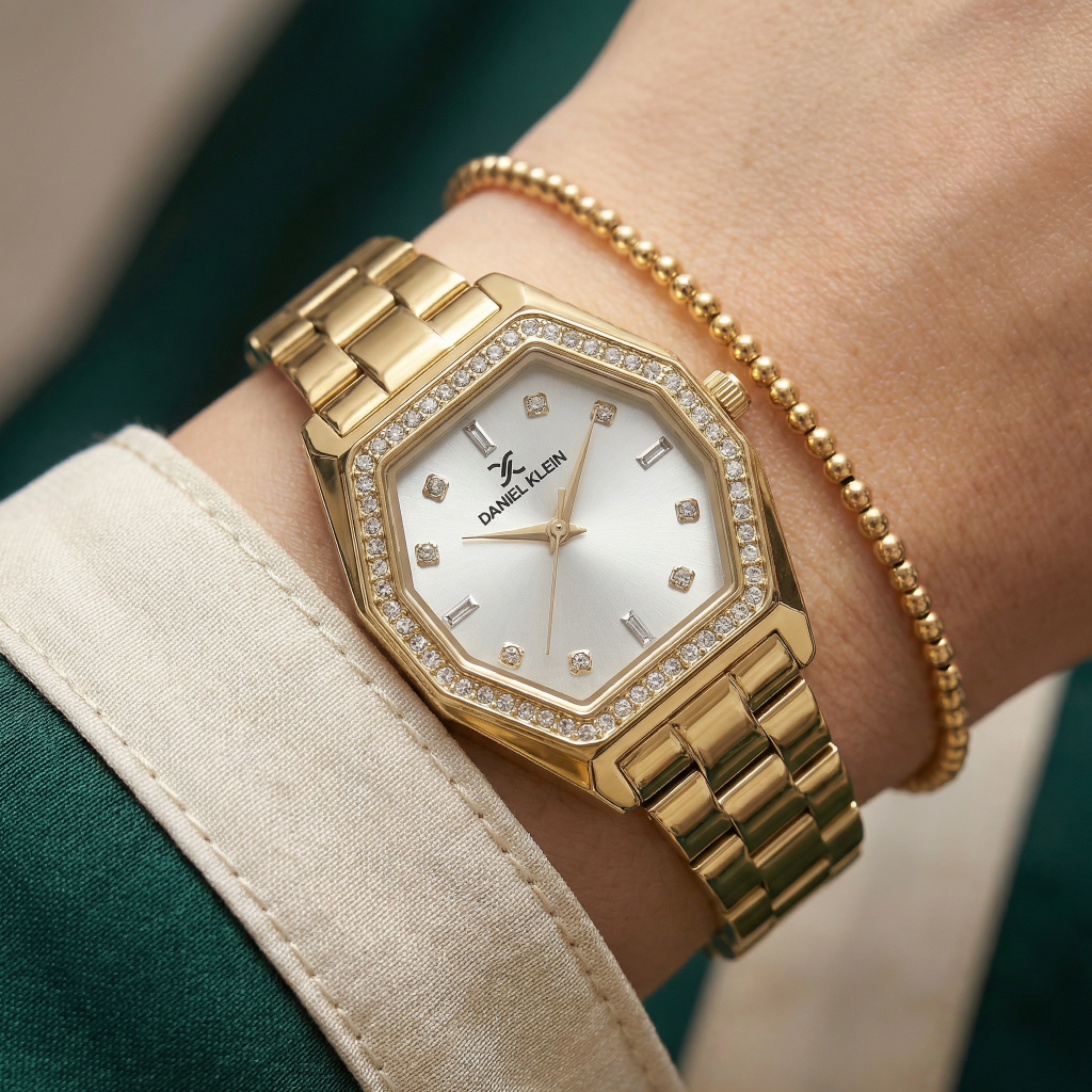 Daniel Klein Premium Gold Stainless Steel Watch for Women DK.1.14113-2