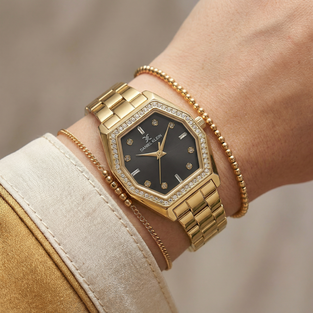 Daniel Klein Premium Gold Stainless Steel Watch for Women DK.1.14113-3