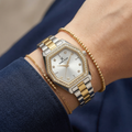 Daniel Klein Premium Silver and Gold Stainless Steel Watch for Women DK.1.14113-4