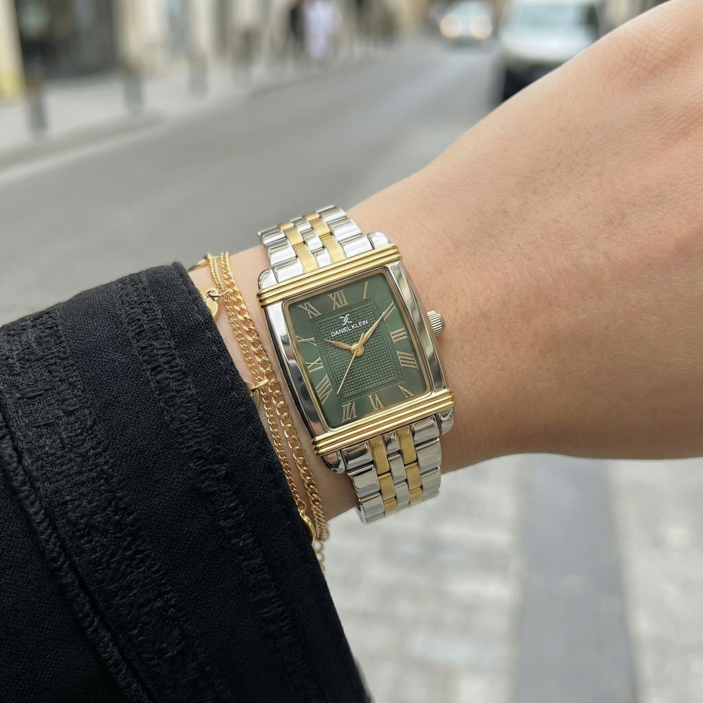 Daniel Klein Premium Silver and Gold Stainless Steel Watch for Women DK.1.14115-4