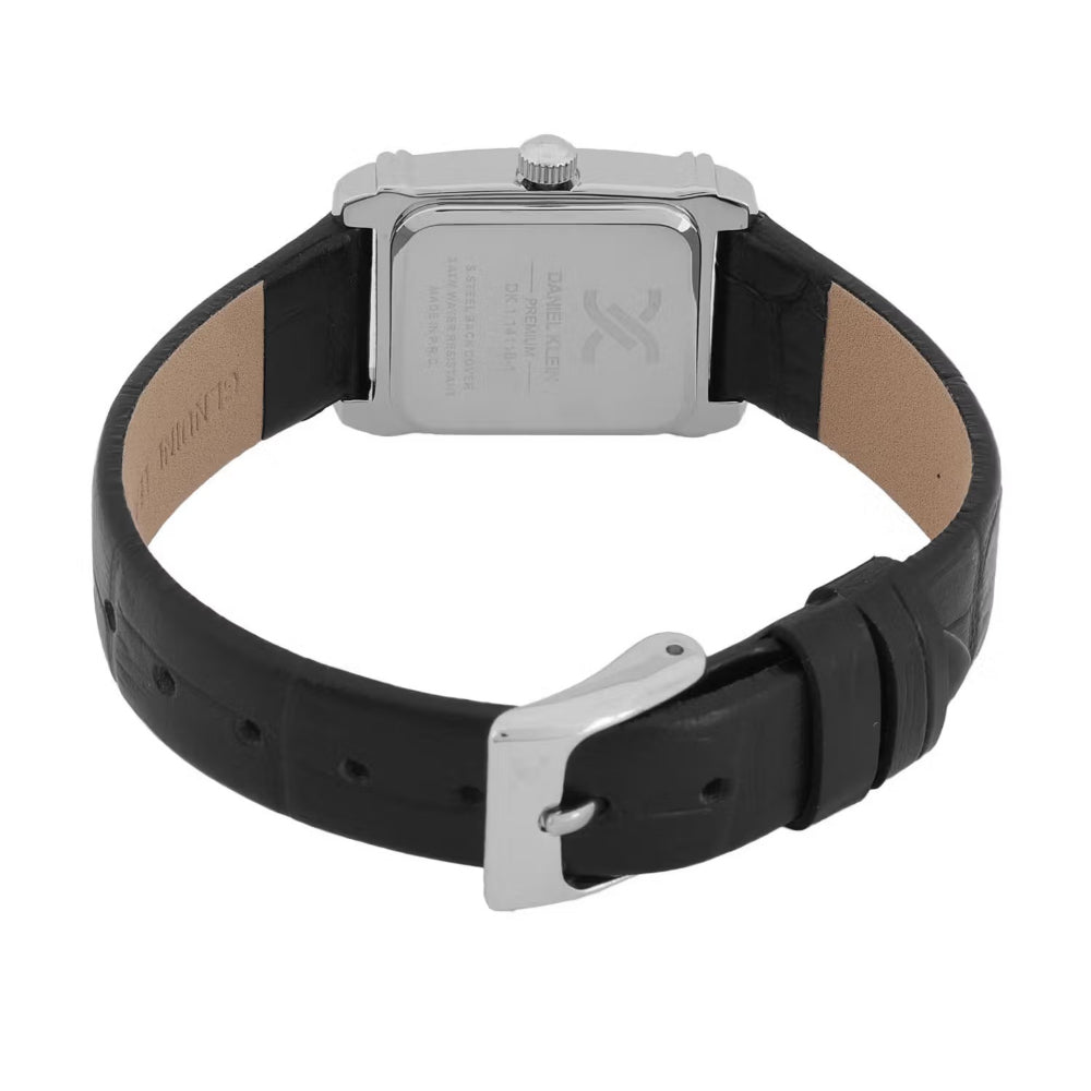 Daniel Klein Premium Black Leather Watch for Women DK.1.14116-1