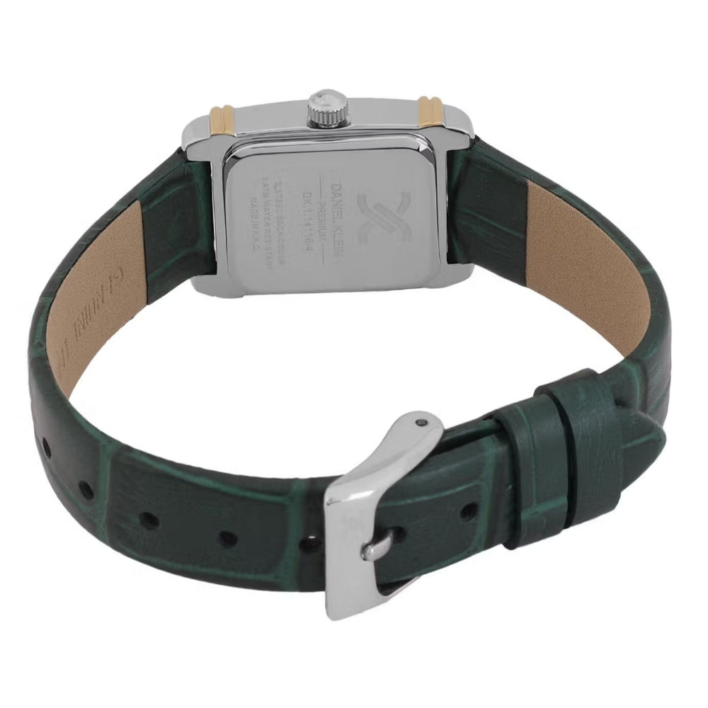 دانيال كلاين ساعة جلدية خضراء للنساء DK.1.14116-4