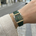 Daniel Klein Premium Green Leather Watch for Women DK.1.14116-4