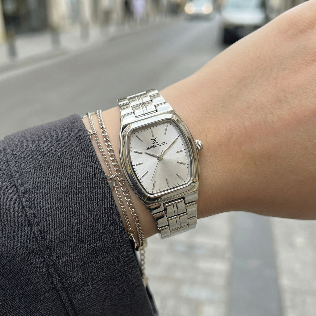 Daniel Klein Premium Silver Stainless Steel Watch for Women DK.1.14117-1
