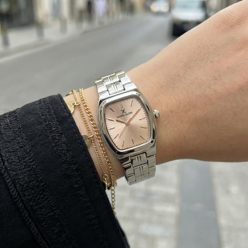 Daniel Klein Premium Silver Stainless Steel Watch for Women DK.1.14117-2