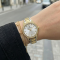 Daniel Klein Premium Silver and Gold Stainless Steel Watch for Women DK.1.14118-4