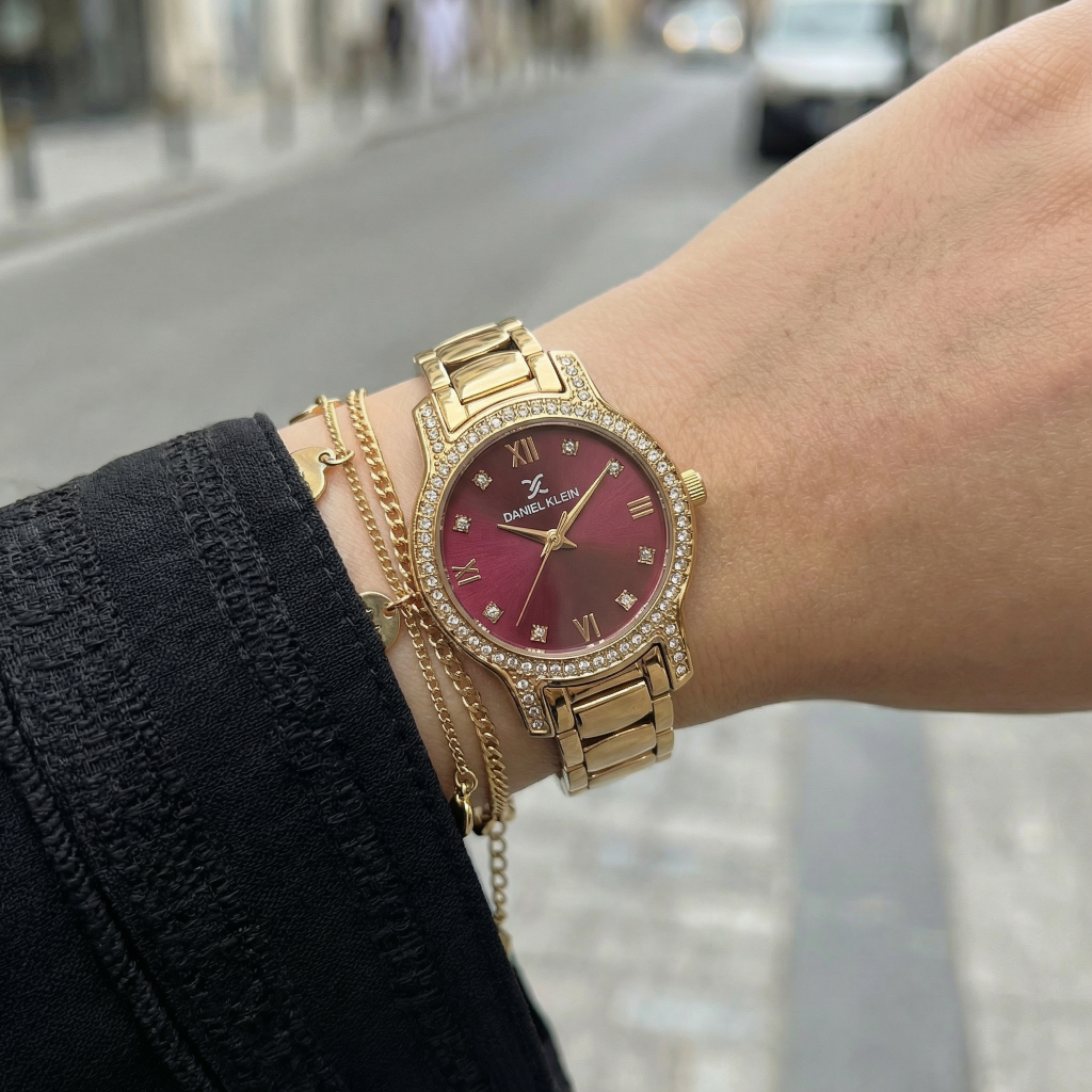 Daniel Klein Premium Rose Gold Stainless Steel Watch for Women DK.1.14118-6