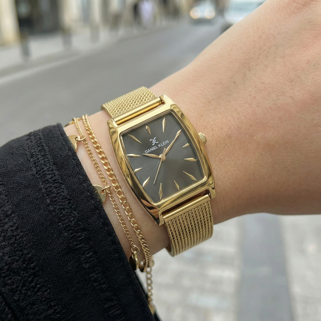 Daniel Klein Premium Gold Mesh Band Watch for Women DK.1.14119-3
