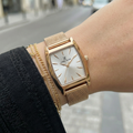 Daniel Klein Premium Rose Gold Mesh Band Watch for Women DK.1.14119-5