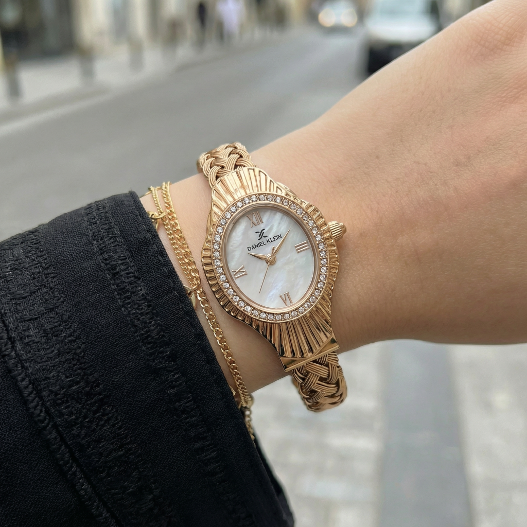 Daniel Klein Premium Rose Gold Stainless Steel Watch for Women DK.1.14121-5