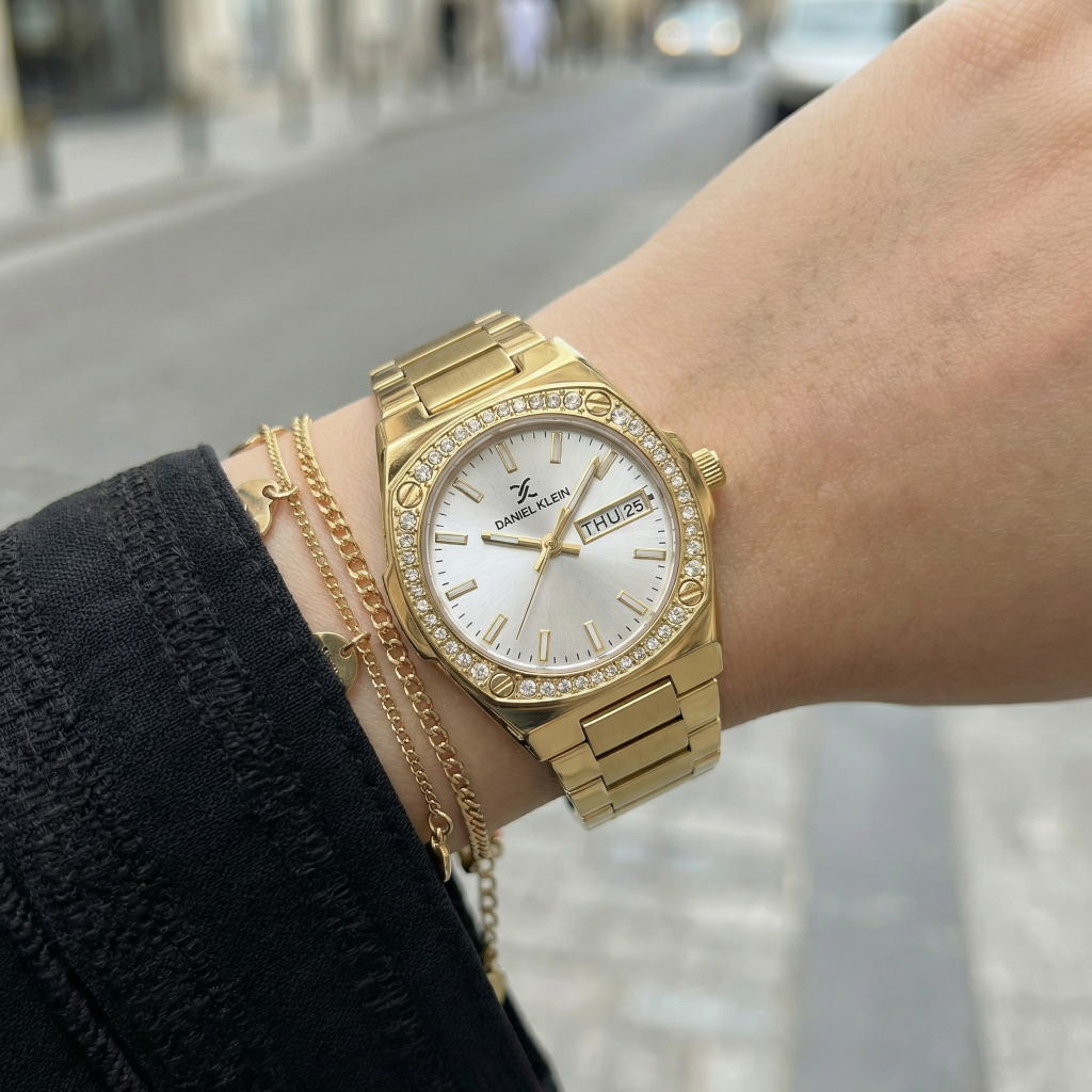 Daniel Klein Premium Gold Stainless Steel Watch for Women DK.1.14122-2
