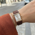 Daniel Klein Premium Dark Red Leather Watch for Women DK.1.14124-4