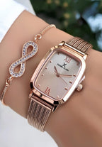 Daniel Klein Premium Rose Gold Mesh Band Watch for Women DK.1.14125-6