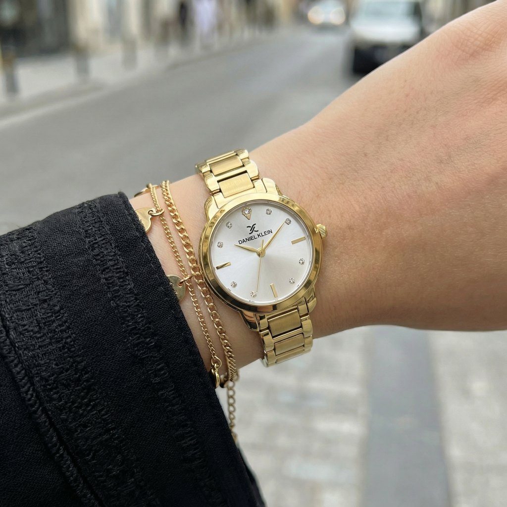 Daniel Klein Premium Gold Stainless Steel Watch for Women DK.1.14126-2