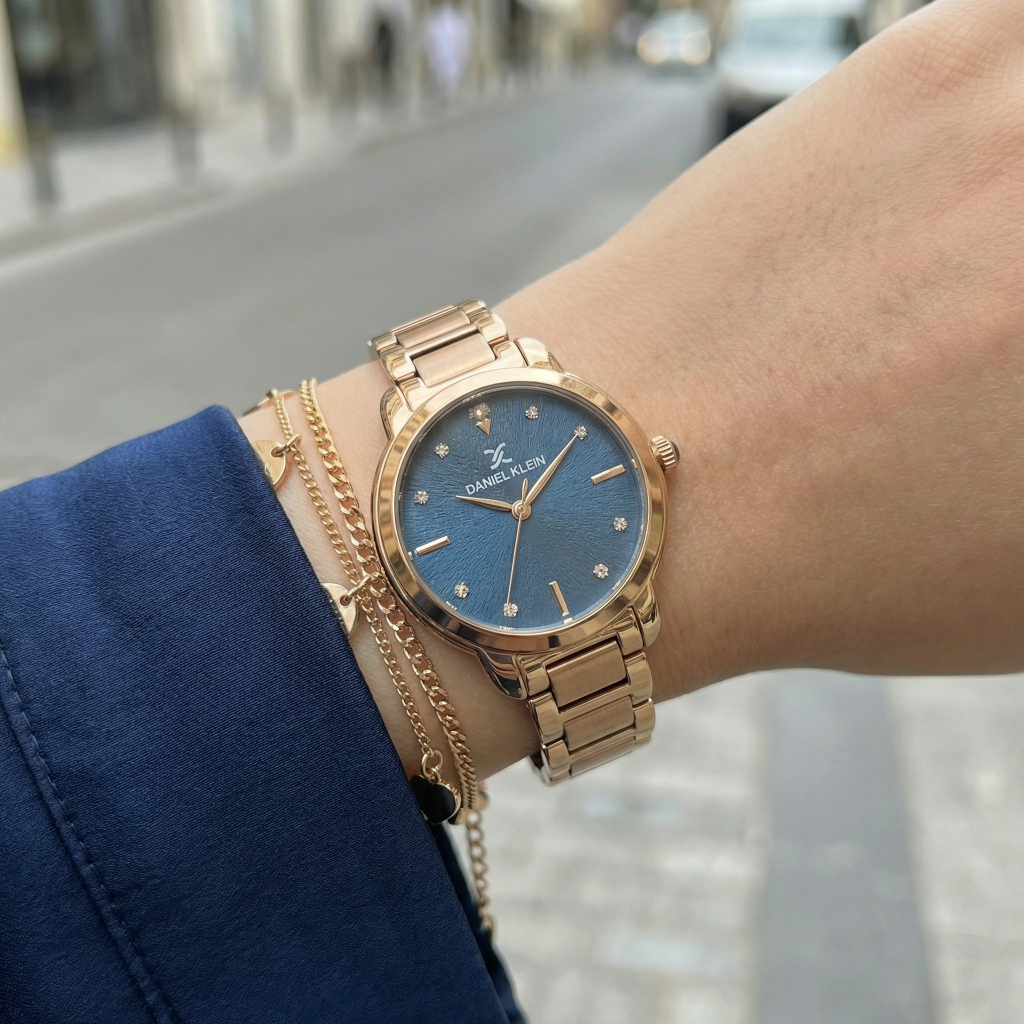 Daniel Klein Premium Rose Gold Stainless Steel Watch for Women DK.1.14126-5