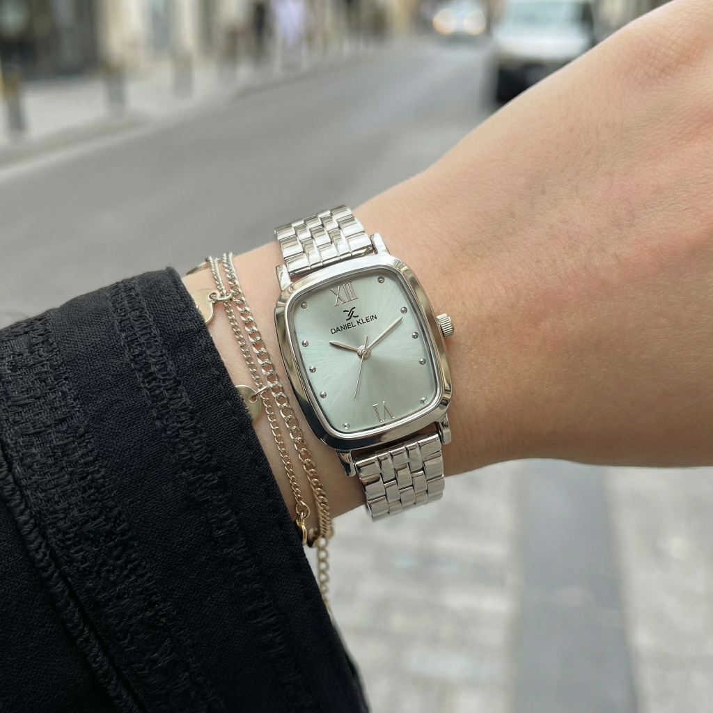 Daniel Klein Premium Silver Stainless Steel Watch for Women DK.1.14127-2
