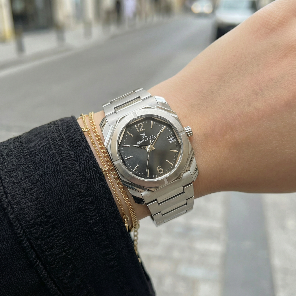 Daniel Klein Premium Silver Stainless Steel Watch for Women DK.1.14128-2