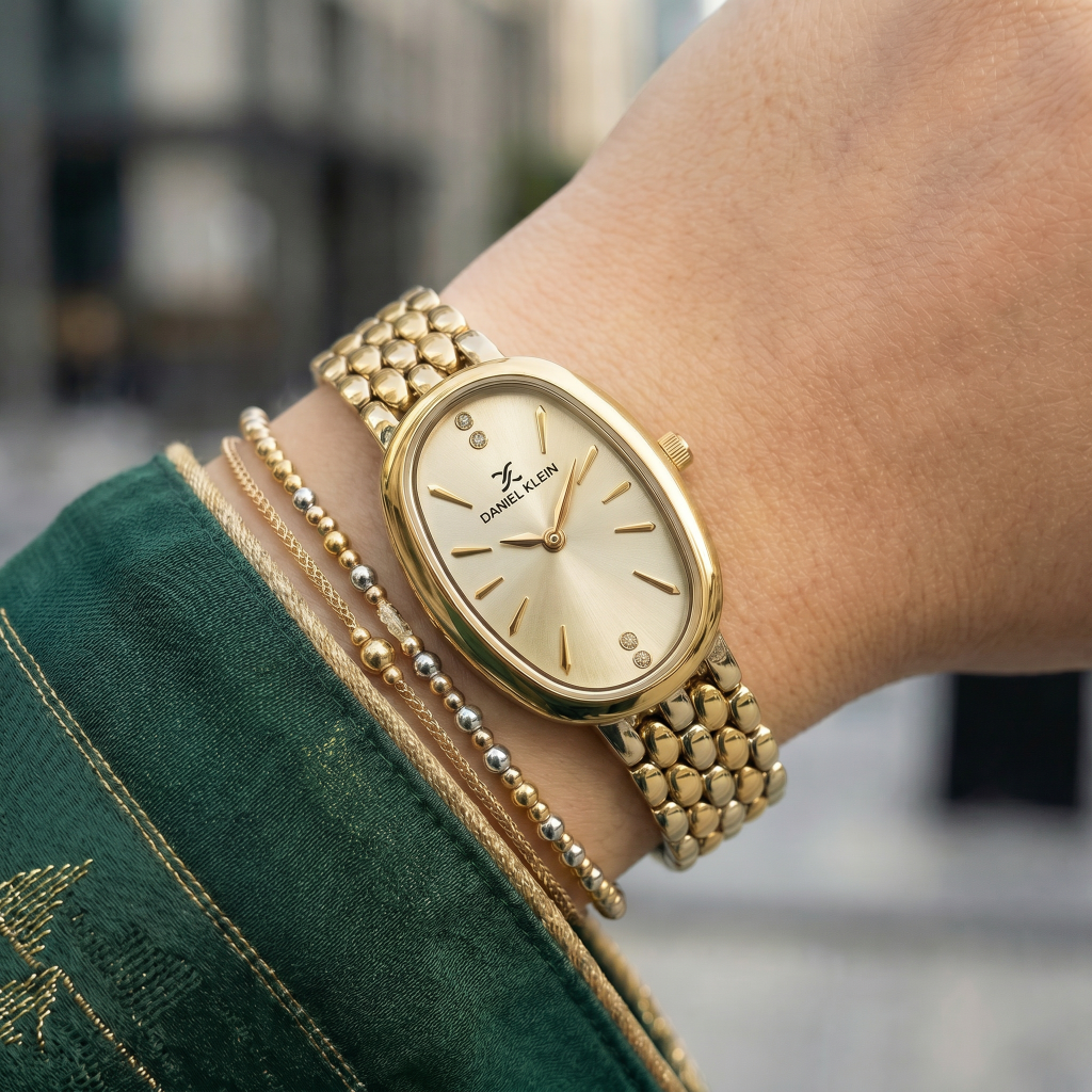 Daniel Klein Premium Gold Stainless Steel Watch for Women DK.1.14130-2
