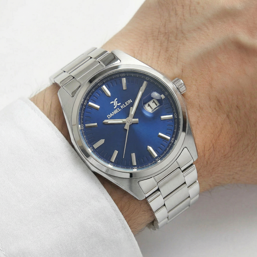 Daniel Klein Premium Silver Stainless Steel Watch for Men DK.1.14137-3