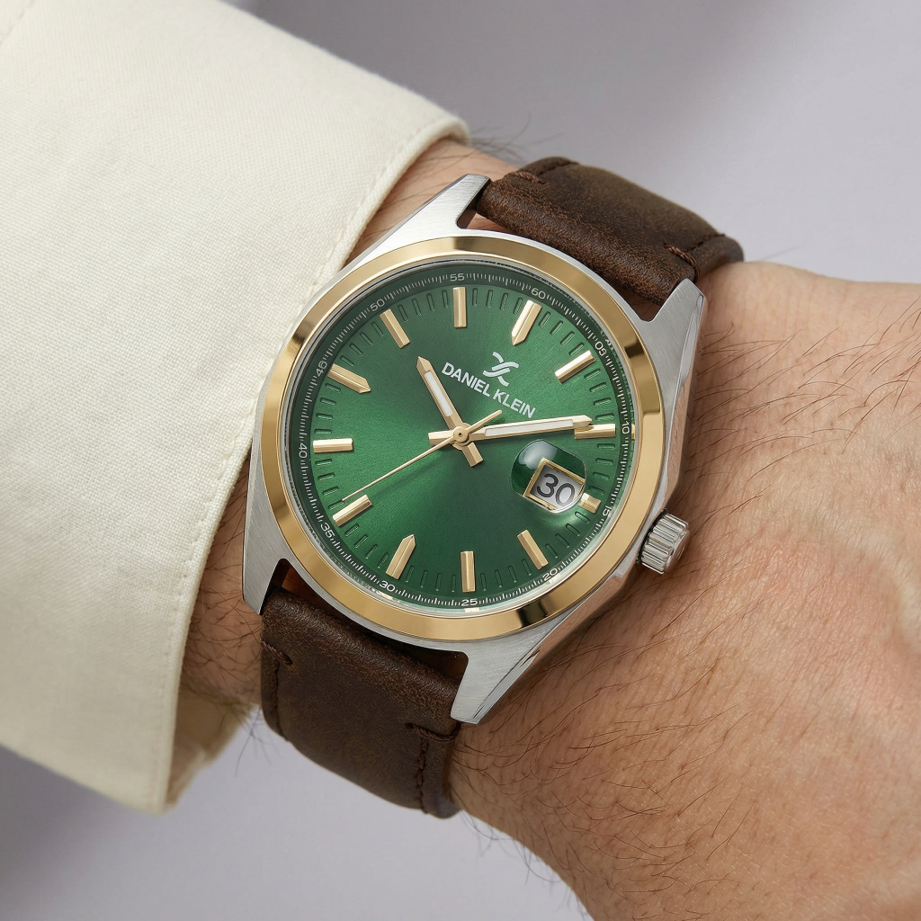Daniel Klein Premium Dark Brown Leather Watch for Men DK.1.14138-3