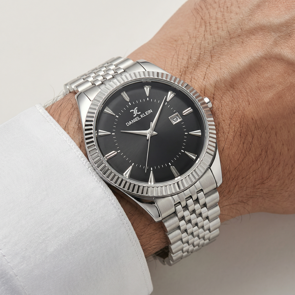 Daniel Klein Premium Silver Stainless Steel Watch for Men DK.1.14139-2