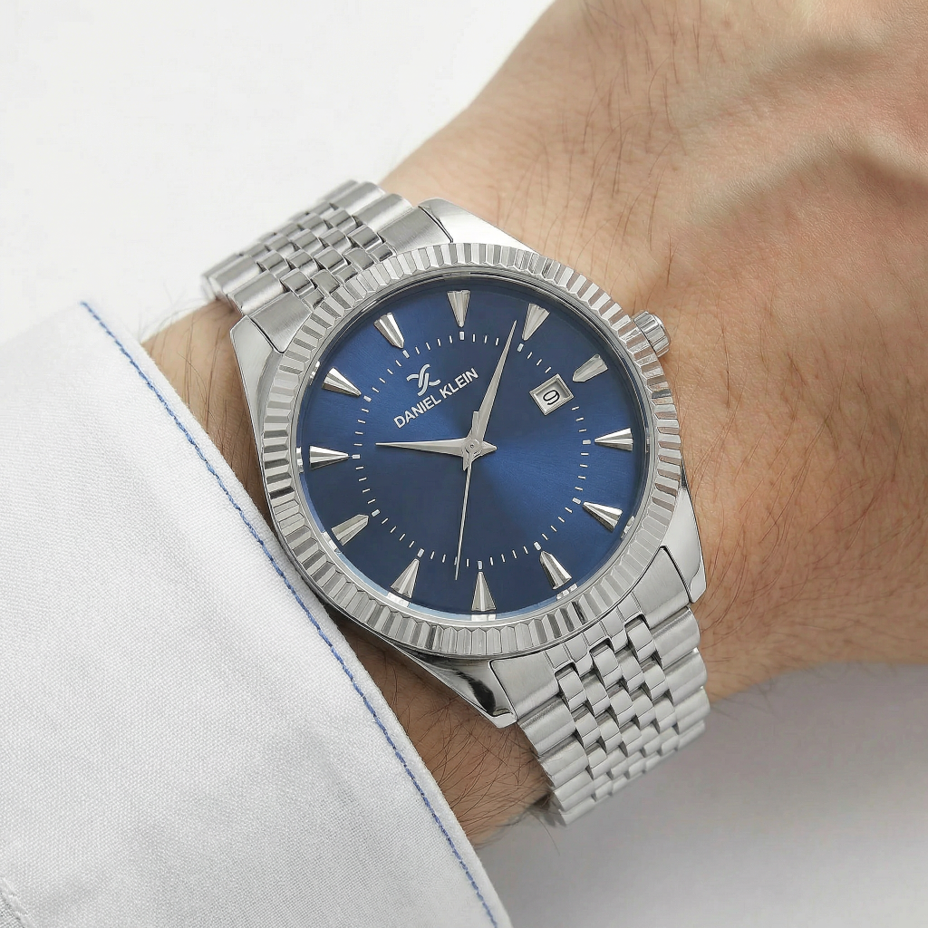 Daniel Klein Premium Silver Stainless Steel Watch for Men DK.1.14139-3