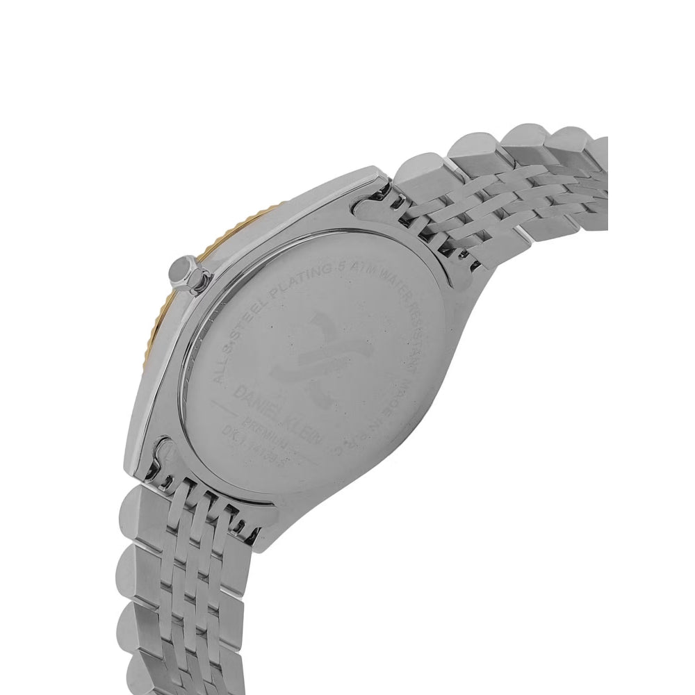 Daniel Klein Premium Silver and Gold Stainless Steel Watch for Men DK.1.14139-5