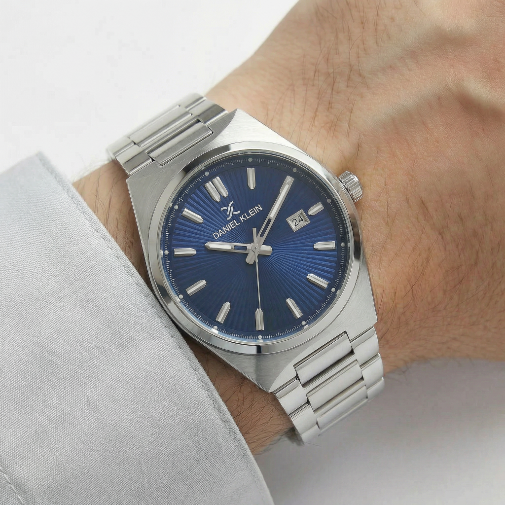 Daniel Klein Premium Silver Stainless Steel Watch for Men DK.1.14140-3