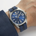 Daniel Klein Premium Dark Blue Leather Watch for Men DK.1.14141-2