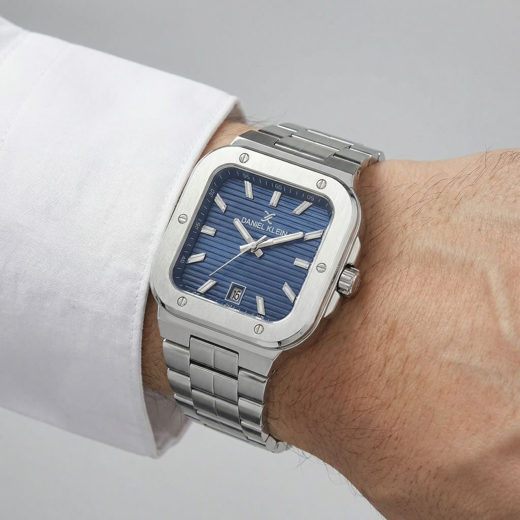 Daniel Klein Premium Silver Stainless Steel Watch for Men DK.1.14142-3