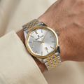 Daniel Klein Premium Silver and Gold Stainless Steel Watch for Men DK.1.14144-5