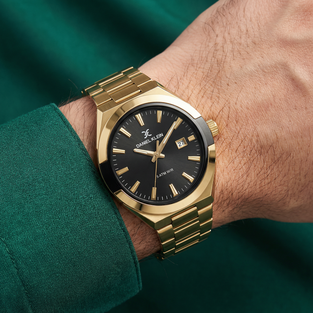 Daniel Klein Premium Gold Stainless Steel Watch for Men DK.1.14145-4