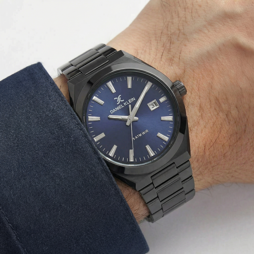 Daniel Klein Premium Black Stainless Steel Watch for Men DK.1.14145-5