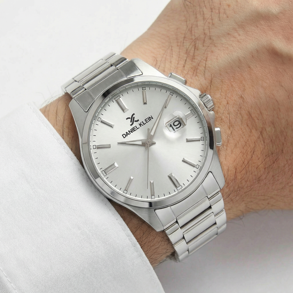 Daniel Klein Premium Silver Stainless Steel Watch for Men DK.1.14146-1