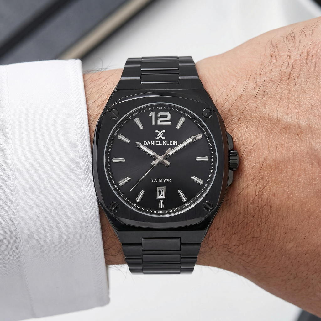 Daniel Klein Premium Black Stainless Steel Watch for Men DK.1.14147-5