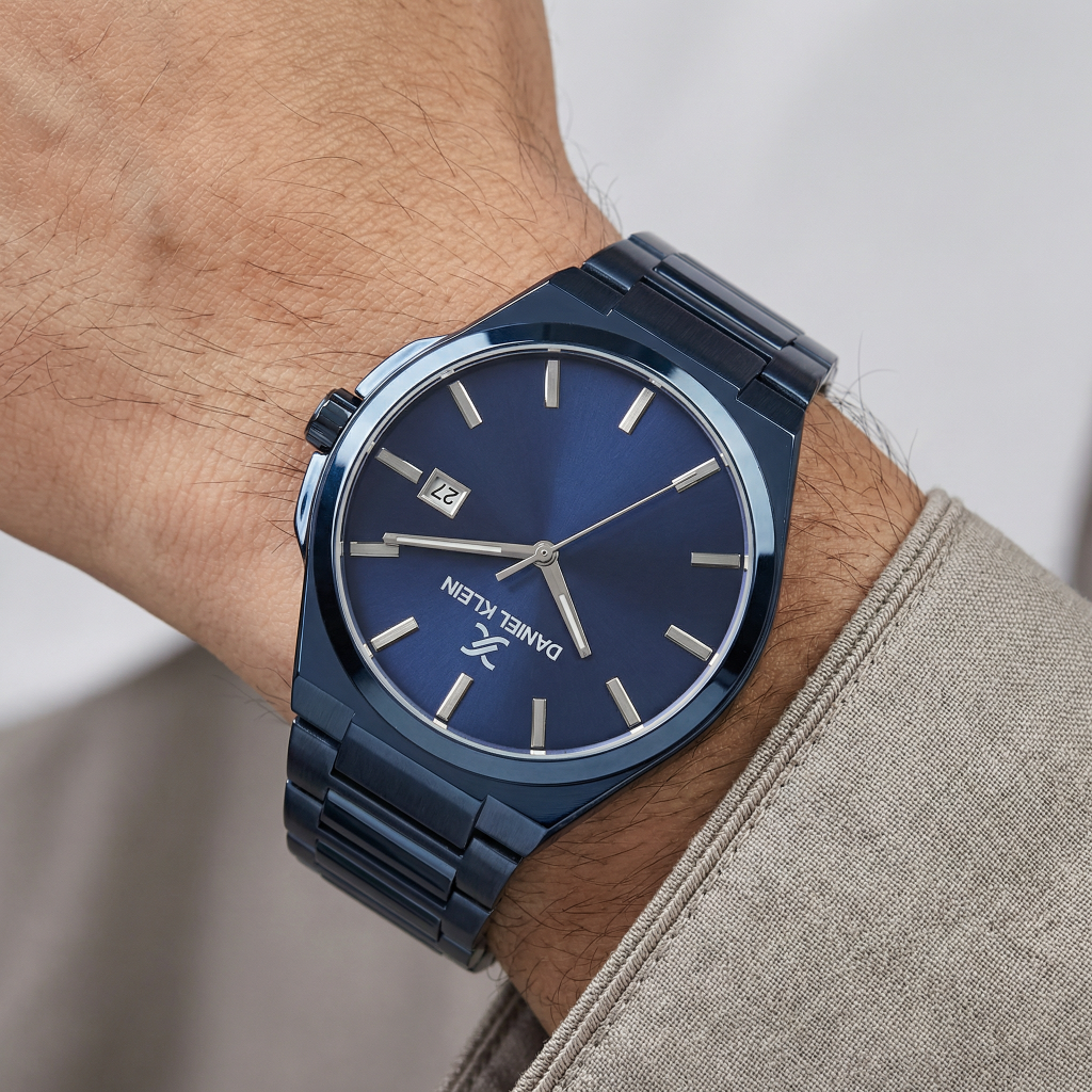Daniel Klein Premium Blue Stainless Steel Watch for Men DK.1.14148-5