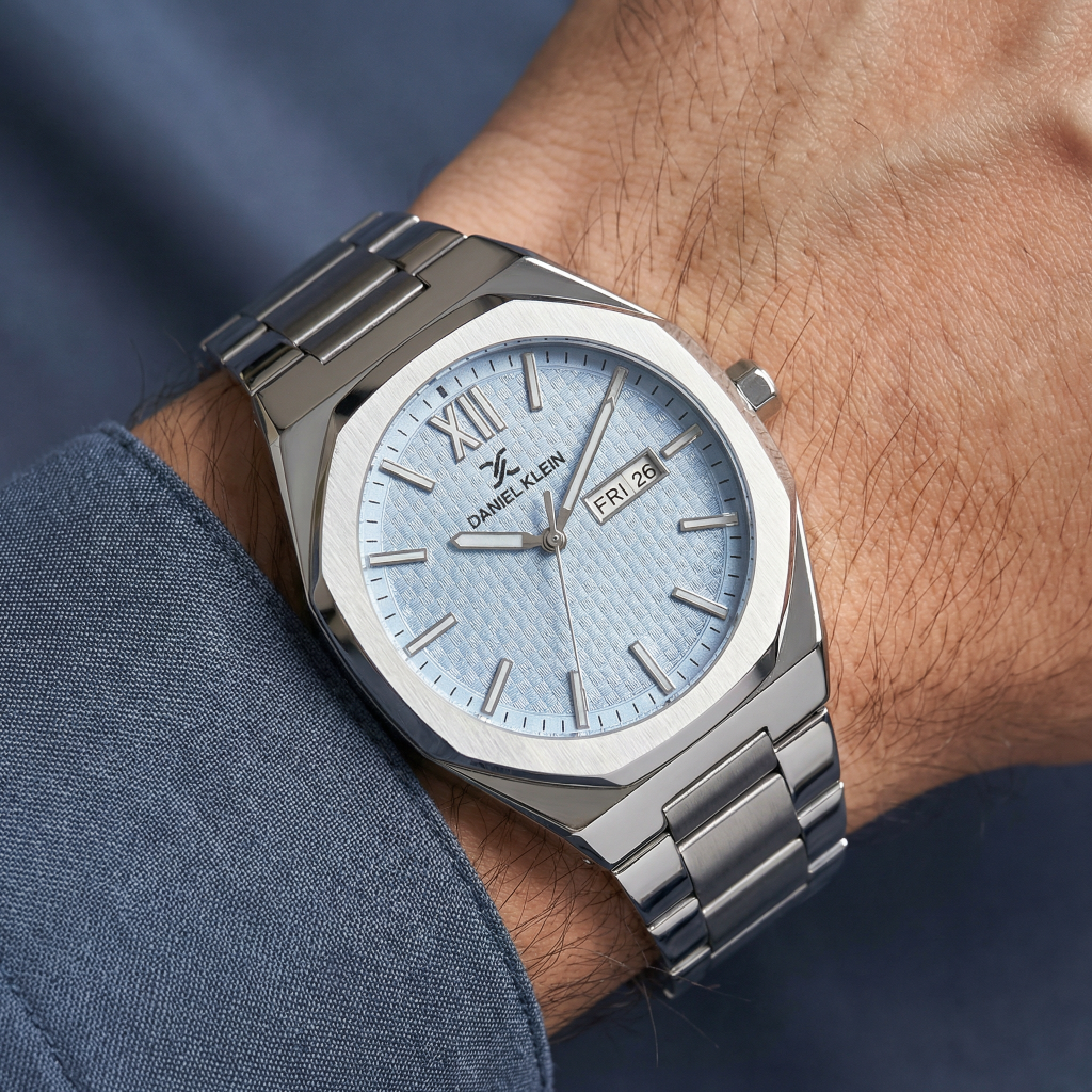 Daniel Klein Premium Silver Stainless Steel Watch for Men DK.1.14149-4
