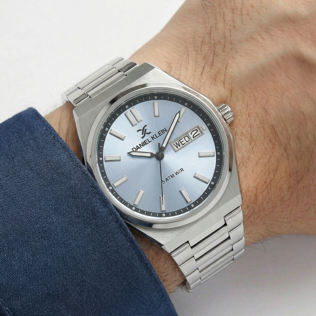 Daniel Klein Premium Silver Stainless Steel Watch for Men DK.1.14150-6