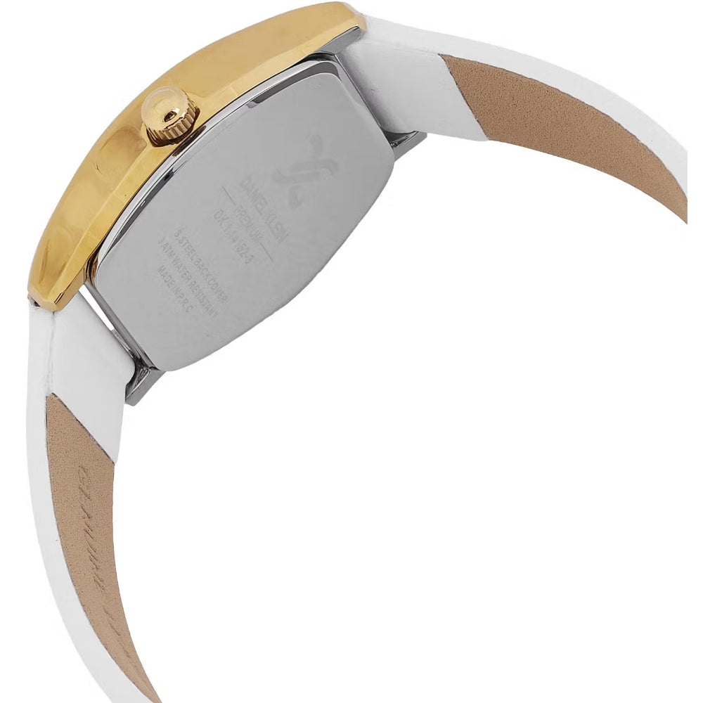 Daniel Klein Leather White Watch for Women DK.1.14152-3