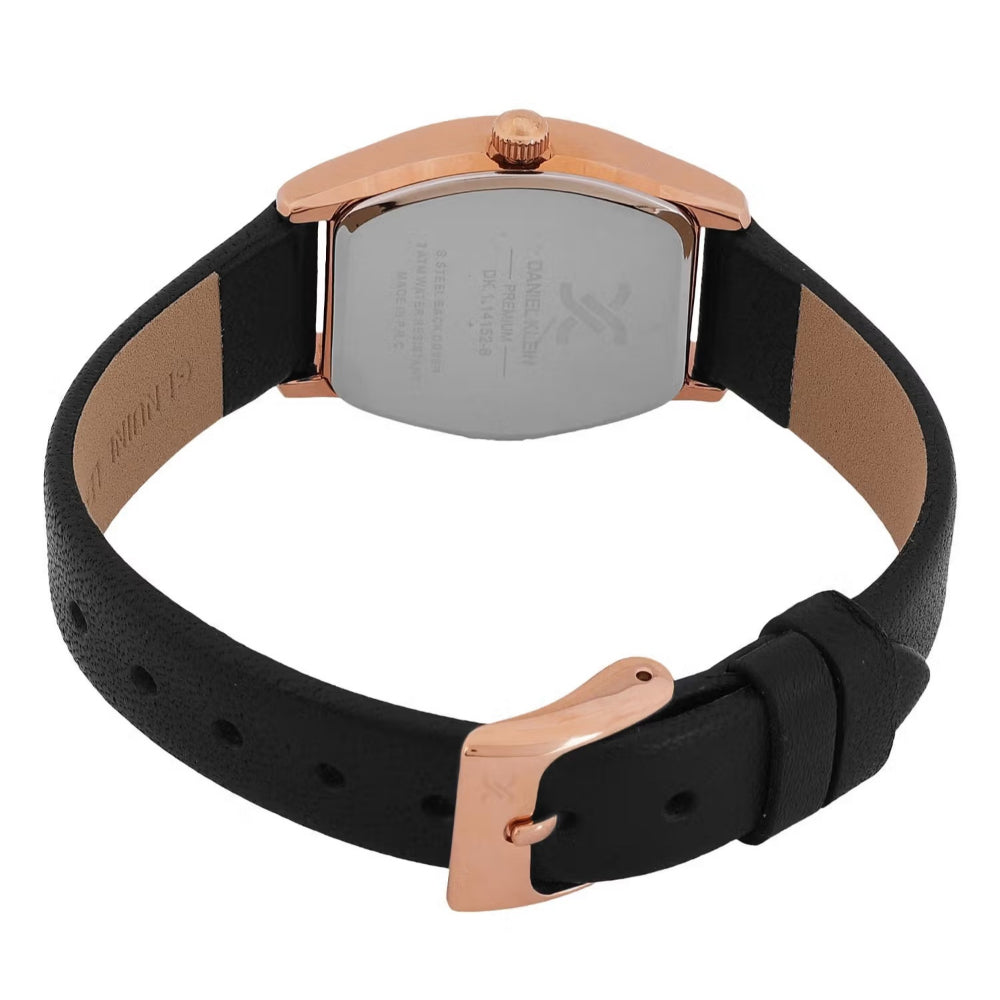 Daniel Klein Premium Black Leather Watch for Women DK.1.14152-6
