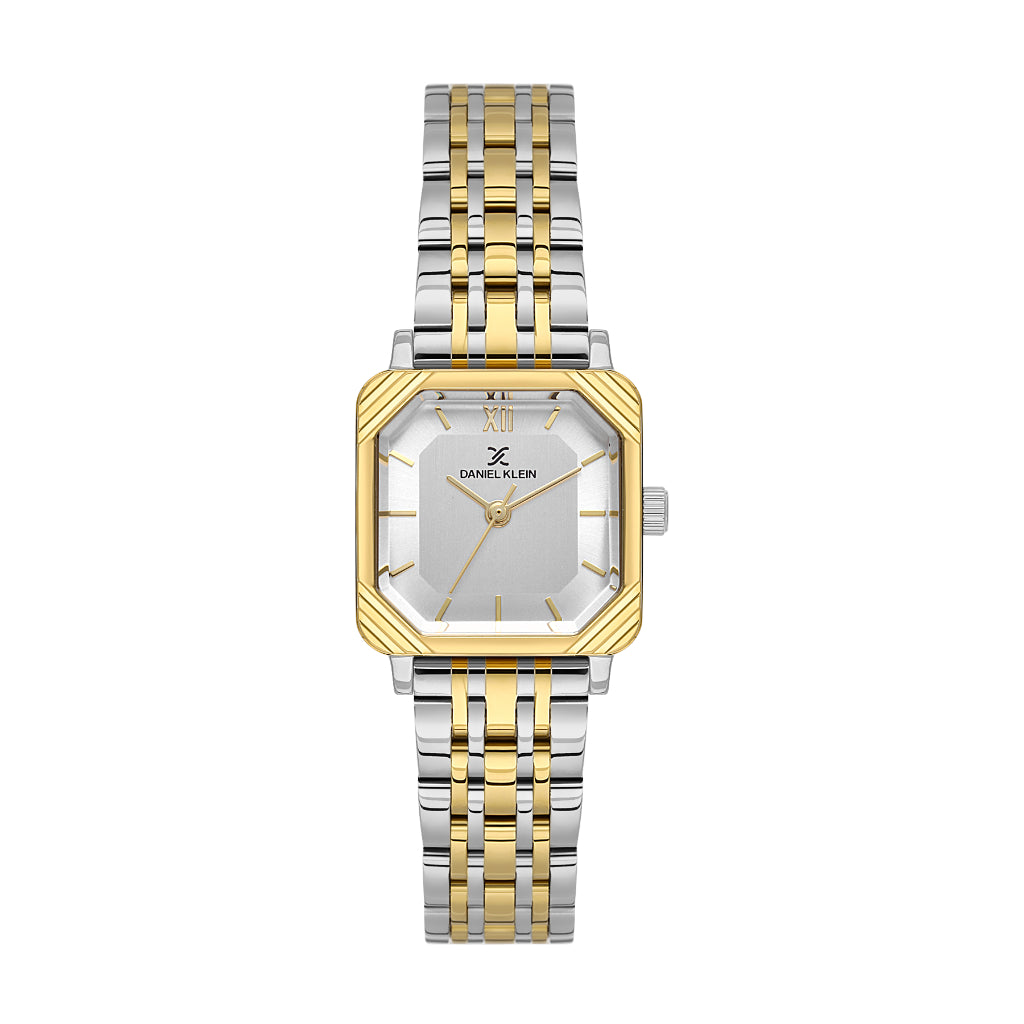Daniel Klein Premium Silver and Gold Stainless Steel Watch for Women DK.1.14153-4