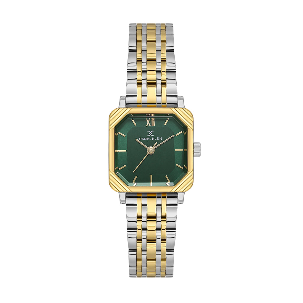 Daniel Klein Premium Silver and Gold Stainless Steel Watch for Women DK.1.14153-5