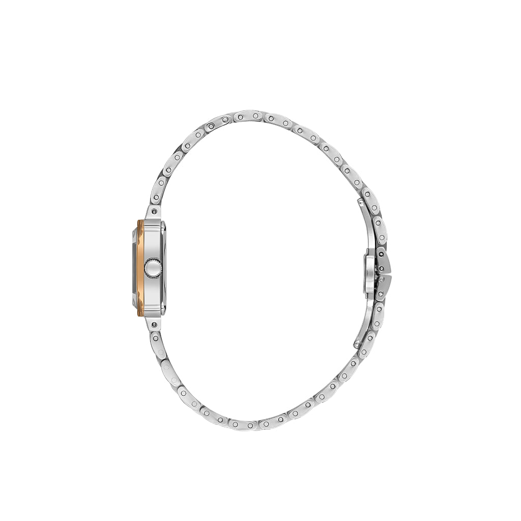 Daniel Klein Premium Silver and Rose Gold Stainless Steel Watch for Women DK.1.14153-6