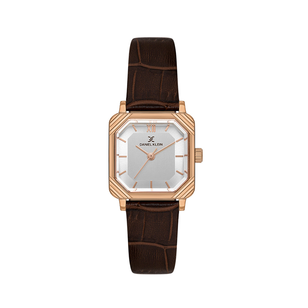 Daniel Klein Premium Dark Brown Leather Watch for Women DK.1.14154-5