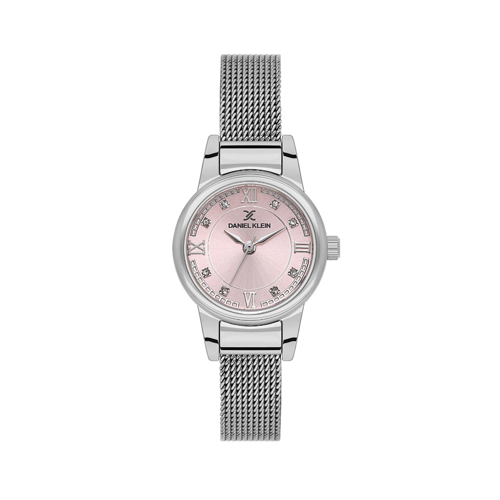 Daniel Klein Premium Silver Mesh Band Watch for Women DK.1.14155-2