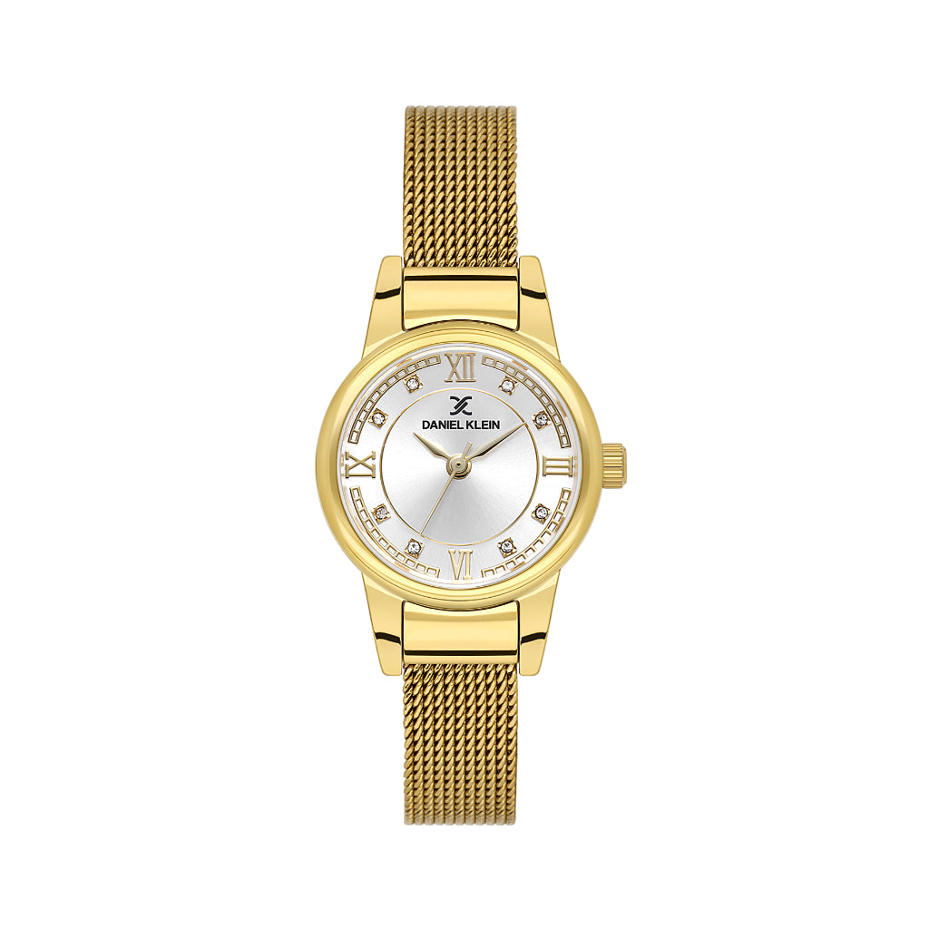 Daniel Klein Premium Gold Mesh Band Watch for Women DK.1.14155-4