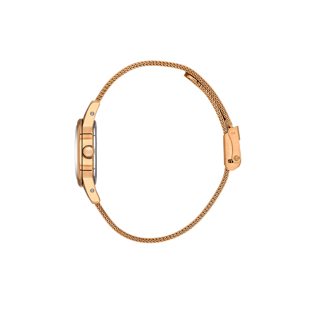 Daniel Klein Premium Rose Gold Mesh Band Watch for Women DK.1.14155-6