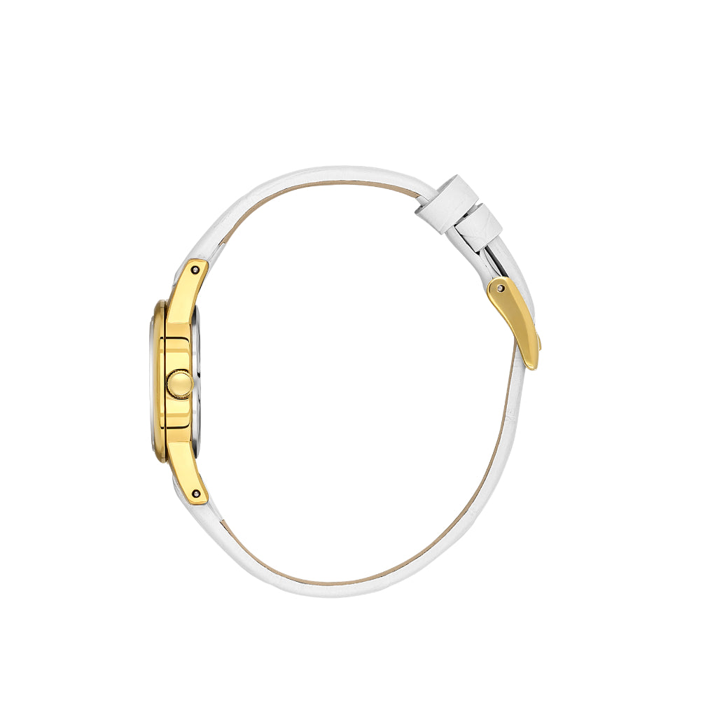 Daniel Klein Premium White Leather Watch for Women DK.1.14156-4