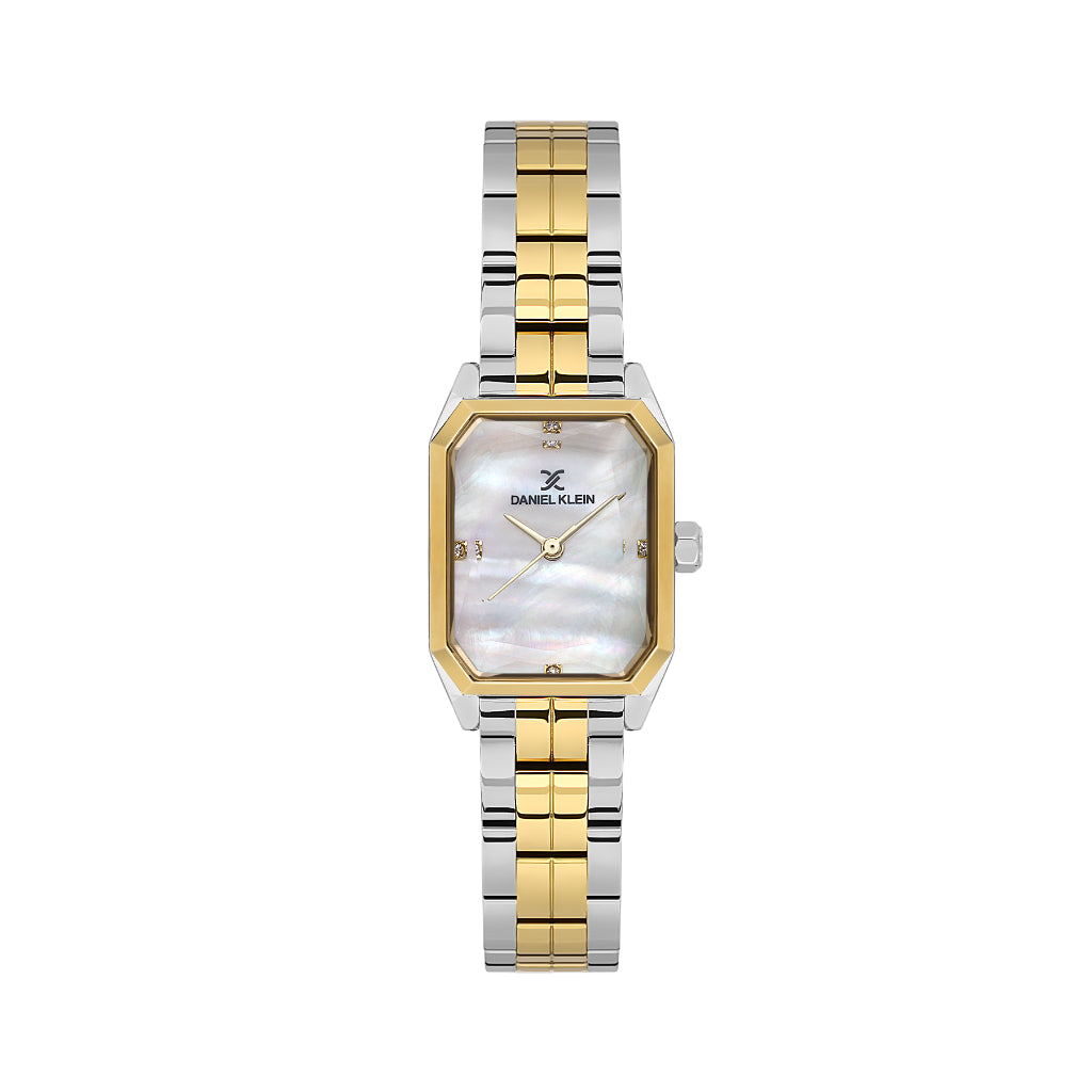 Daniel Klein Premium Silver and Gold Stainless Steel Watch for Women DK.1.14157-3